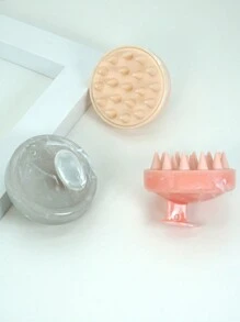 lina. 1pc Silicone Shampoo Scalp Massager, Shower Hair Brush, Soft Comb Head Cleaning Massaging Tool, Hair Brush, Comb, Hair Tools - Multicolor - View 1