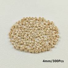 1-300顆（直徑4-95mm）天然實木圓形珠子，帶孔，DIY珠寶手工藝材料 - 原木色 - 查看 26