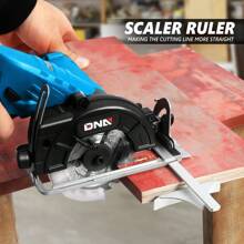 12V Compact Cordless Circular Saw With 85mm 20T Blade And Hex Key, Adjustable Cutting Depth/Angle, Blue (Tool Only)