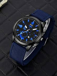 LIANDU LIANDU 1 Set Reloj de hombre con calendario, estilo casual deportivo y de moda, esfera redonda, reloj de cuarzo y pulsera de cuero para hombre, set de pulsera punk, pulsera envolvente tejida de PU perfecta para uso diario, regalos de cumpleaños, fiestas, reuniones festivas y como regalo ideal para ti o tus amigos. Cajas no incluidas.