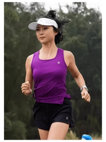 BMAI 1 双女式轻质运动短裤 - 触感柔软，贴肤，弹性好，舒适，是跑步、训练和日常运动的理想选择 - 粉色 - 查看 9