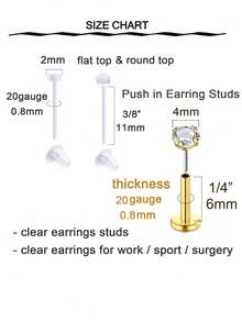 CIZME 10Pcs Ear Piercing Gun Kit Earring Gun Piercing Kit Earring Gun Piercing Kit Piercing Gun Earrings Studs Ear Piercing Needle Kit With Earrings Silver Gold - Ear Piercing Gun Kit - View 6