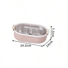 Stainless Steel Insulated Lunch Box, Microwavable, Large Capacity, Portable, With Compartments For Office Workers And Students - Multicolor - View 8