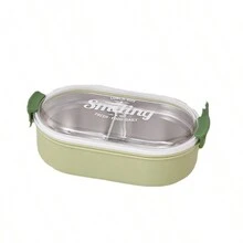 Stainless Steel Insulated Lunch Box, Microwavable, Large Capacity, Portable, With Compartments For Office Workers And Students - Multicolor - View 7