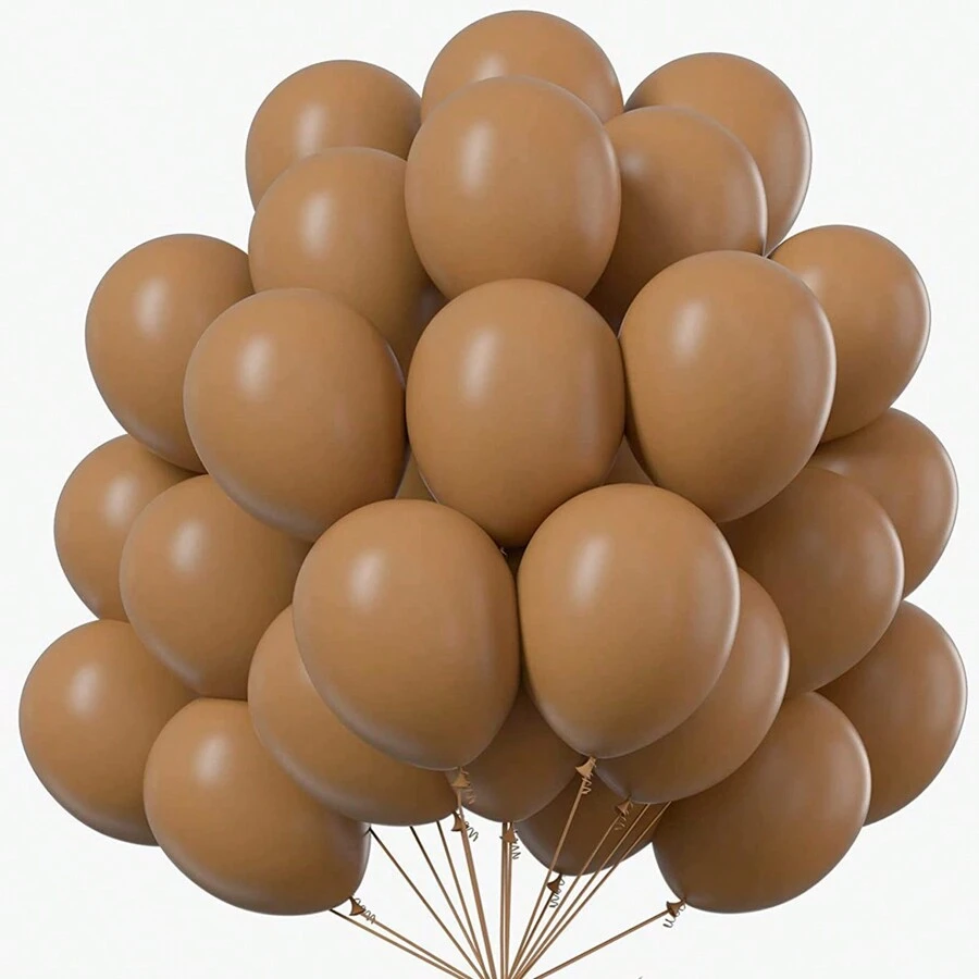 Party Balloons 25pcs/50pcs 12 Inch Happy Birthday Party Balloons Graduation Ceremony Jungle Wild Theme Party Decoration, Christmas - Mocha Brown - View 1