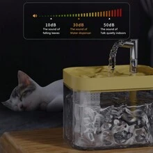 1pc 1.5L Pet Water Dispenser, Cat Water Dispenser, Automatic Filter Of Water Impurities, Silent Water Dispenser, Suitable For Small And Medium-Sized Cats And Dogs Automatic Drinking Water, USB Power Cord Without Adapter, Replacement Filter Can Be Purchased