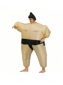 Ropa hinchable para adulto y niño, ropa hinchable para luchador de sumo, ropa de sumo - Negro - Ver 4