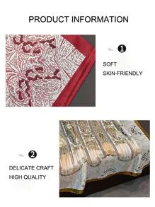 FADZOYLE 1 件 180 * 90 厘米围巾时尚海滩配饰佩斯利斗篷头巾头巾海滩罩衫纱笼几何图案花卉字母印花时尚围巾长缎丝感大头巾时装设计师新款优雅头巾盖头轻质防晒披肩系列礼物婚礼新娘伴娘披肩礼物，学校 - 圍巾 - 查看 4