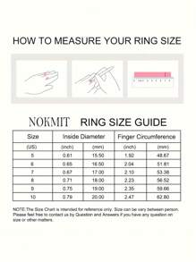 CHOSHILAR 7pcs/Set Asymmetrical Wide Transparent Dyeing Thick Circle Ring Set, Marble Printed Round Finger Ring, Wide Asymmetrical Open Ring (Due To The Hand-Dyeing Process, Each Ring Has A Unique Pattern And Some Color Differences) - 7-piece Vintage Ring Set - View 5