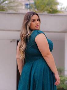 Women Short Dresses - Dark Green - View 4