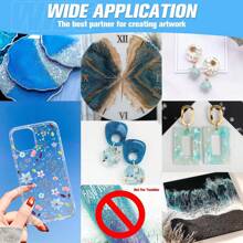 Bộ nhựa Epoxy 250ml/500ml, keo nhựa AB trong suốt 1:1 để làm đồ trang sức DIY, đồ thủ công thủy tinh, bộ nhựa chống tia cực tím - Nhựa - Xem 8