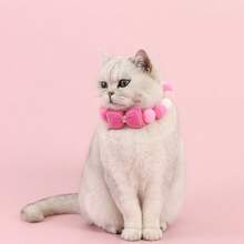 Jabez Đồ Cho Thú Cưng, Nhiều Màu Sắc Bóng Nơ Cổ Thú Cưng Macaron Hồng Nhỏ Chó Mèo Vòng Cổ Phụ Kiện Sinh Nhật - Đỏ - Xem 3