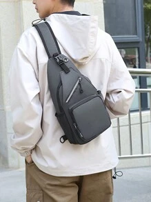 1pc Multi-Purpose Waterproof Shoulder Bag For Outdoor Travel And Work - Large Capacity Cross Body Bag For Men And Women - Multicolor - View 5