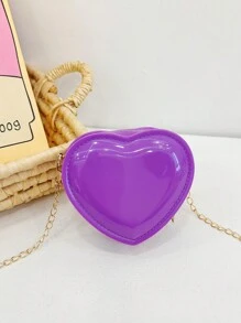 1 Túi Đeo Ngang Nhựa PVC Màu Kẹo Sáng Bóng Cho Bé Gái, Khóa Kéo, Túi Mini Dễ Thương Để Sử Dụng Hàng Ngày - A - Xem 9