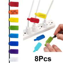 8入/32入/40入電纜標籤，多色可書寫電纜標籤，可重複使用的電線標籤，可水洗的電線標籤，用於電纜管理和識別