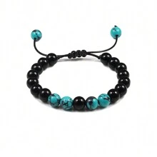 Natural Stone Vesuvianite Bracelet Tiger Eye Stone Handmade Adjustable Knitting Bracelet Friendship Men's Charm Jewelry Gifts - Multicolor - View 16