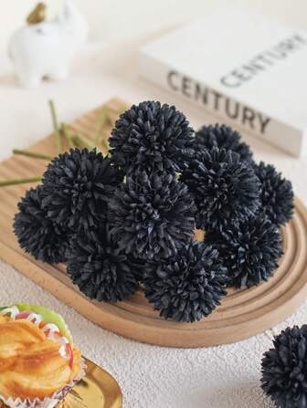 8/16 st konstgjorda krysantemumbollblommor maskroshortensia arrangemang bukett present till vänner brud bröllopsbukettdekor för hemmakontor kaffehusfest bröllopsdekoration