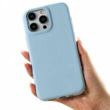 1 件奢华哑光荔枝纹 PU 皮革手机壳适用于 Apple iPhone 15 Pro Max 14 Plus 13 12 11,简约时尚外壳 - 海洋藍 - 查看 7