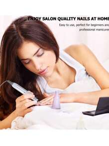 35000 Rpm Pulidor de Uñas Profesional - Taladro Eléctrico de Uñas, Herramienta Pulidora de Uñas, 110V/220V Set de Manicura, Pedicura y Uñas de Acrílico Set de Lima Quita Uñas, Pedicura, Pedicura, 6 Almohadillas para Pies, Salón de Belleza, Hogar, Principiante, Equipo de Cuidado Personal Productos para el Cuidado de Uñas Rosa, Blanco - Rosa Pálido - Ver 3