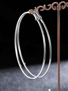 1 par de aros extra grandes exagerados y sexys para mujer, accesorios de estilo de fiesta y punk