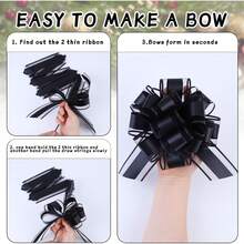 Miliocry 1pc Pull Bow,4.7 Inch Gift Bows Present Wrapping Pull Bow With Ribbon For Wedding Party Decoration Gift Baskets - Multicolor - View 8