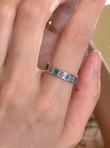 1/6pcs Fashionable Vintage Luxury Niche Design Ins Style High-Quality Diamond & Emerald Adjustable Open Ring, Suitable For Women's Daily Wear, Evening Gala, Photo Shoots, Great Gift For Family & Friends