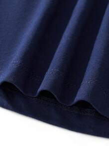 年轻男孩长袖 T 恤，卡通汽车印花，透气时尚秋季时尚 - 寶藍色 - 查看 6