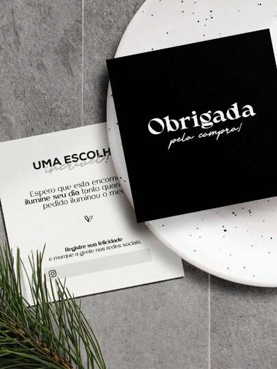 50 Cartão de agradecimento ao cliente - Postal Obrigada pela compra -  Diversos Modelos