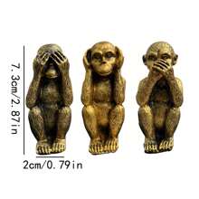 Bộ Tượng 3 Chú Khỉ Thông Thái - Nghe Không Ác Thấy Không Ác Nói Không Ác - Tượng Khỉ Nhựa Trang Trí Văn Phòng Và Gia Đình - Tùy Chọn Quà Tặng Đáng Nhớ - Nhiều màu - Xem 6