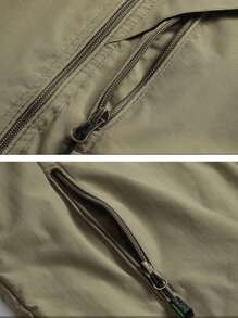 Summer Workout Men's Vest Outerwear Zip Up Sleeveless Quick Dry Fishing Vests Outdoor Casual Multi Pocket Jacket