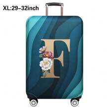 Vỏ bọc hành lý Vỏ bọc du lịch cho hành lý từ 18 đến 32 inch Vỏ bảo vệ cho nam nữ ngoài trời Du lịch ngày lễ Phụ kiện Vỏ bọc vali bằng polyester Vỏ chống bụi đàn hồi Thời trang Tên viết tắt từ A đến Z Túi in chữ hoa vàng cho trường học Phụ kiện trường học Đồ dùng học tập - Màu xanh lam - Xem 12