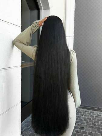 1 pieza Extensiones de cabello sintéticas resistentes al calor con clips de 24 pulgadas/40 pulgadas en color negro, cabello liso extra largo con 5 clips, extensiones de cola de caballo resistentes al calor para damas, niñas y mujeres, adecuadas para diversos eventos como festivales de música, fiestas, cosplay, vacaciones y regalos de Navidad y Año Nuevo