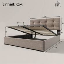 Sweiko Bed Frames - Light Grey - View 4