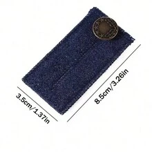 1pc Maternity Elastic Waistband Extender With Jeans Button, Jeans Waist Extender - Baby Blue - View 10