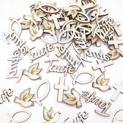 1 opakowanie 13g dekoracji imprezowych | Topper na tort dekoracja prysznicowa | Konfetti dekoracyjne drewno | Konfetti dekoracyjne na stół | Dekoracja chrzcielna Dekoracja rybna, Boże Narodzenie