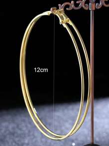 1 par de aros extra grandes exagerados y sexys para mujer, accesorios de estilo de fiesta y punk