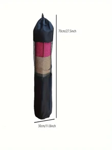 1 Stück Yogamatte-Aufbewahrungstasche mit breitem Zugband aus Mesh (Yogamatte nicht enthalten)