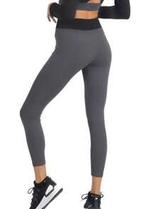 Alisha V Waistline Colorblock Legging - màu đen - Xem 2