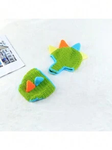 婴儿卡通狮子/恐龙造型新生儿摄影服装，婴儿针织拍照道具，婴儿洗礼家庭装饰礼物，婴儿洗礼复活节礼物，适合女孩/男孩的物品 - 彩色 - 查看 2