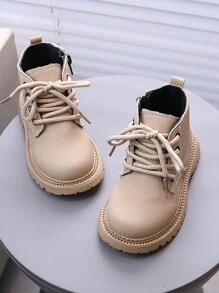 1 双秋季男婴鞋，幼儿学步软底靴，婴儿靴 - 米色 - 查看 3