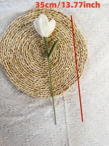 1/5支钩针郁金香花束，手工制作，母亲节礼物，感恩节礼物，客厅卧室装饰，情人节礼物，教师节礼物，生日毕业礼物 - 花瓣鬱金香 - 查看 3