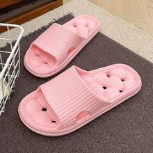 2024 New Summer EVA Bathroom Slippers For Men, Quick-Drying And Breathable, Couples' Indoor Leisure Slippers, Comfortable Massage Sole, Non-Slip, Suitable For Home And Bathroom Use, Minimalist And Versatile Ins Style