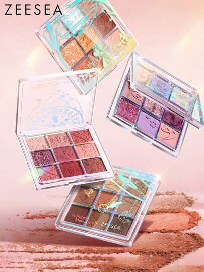 Zeesea アリス 夢の国 9色アイシャドウパレット、塗りやすくにじみにくく、長時間持続するアイシャドウパレット