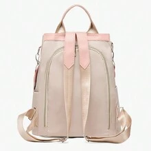 Mochila de Viagem Casual de Tecido Oxford com Bordado Floral e Moda Feminina para Mulheres, Mochila para Estudantes do Ensino Médio/Faculdade com Grande Capacidade