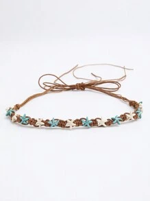 1 件女士波西米亚风蜡绳镂空手工编织装饰连衣裙腰带夏季，学校 - A - 查看 16