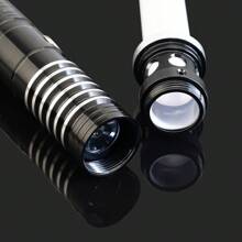 Light Up Saber 15 Colors Change 2 In 1 Metal Light Sword RGB Light Sword Toy - Vibration, Hitting Sound, Breathing Light Effects - Perfect Gift For Boys With Durable Metal Construction Lightsabers - 2件黑色 - 查看 4