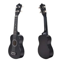 Ukulele Acústico Soprano Com Capa + Afinador E 3 Palhetas Makanu - Preto - Visão 3