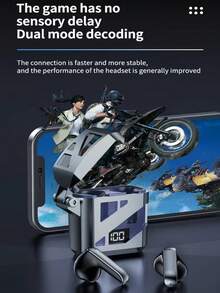 Futuristic Wireless Bluetooth Gaming Earbuds, TWS In-Ear Bluetooth Headphones - Multicolor - View 5