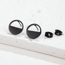 1 Pair Stainless Steel Ocean Wave Sun Rise  Stud Earrings Jewelry Hollow Earrings Gift - 457 - View 21