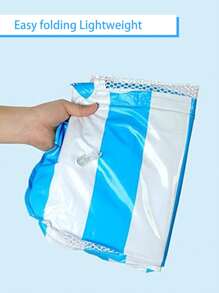 1pc Inflatable Pool Floats Adult Size Water Hammock,Foldable Floats Swimming Pool,Floating Bed For Water Leisure,Pool Rafts Lounge Chairs Floaties Vacation Fun And Rest - Blue - View 5